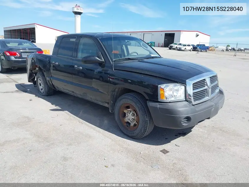 2005 Dodge Dakota St VIN: 1D7HW28N15S228040 Lot: 45374515