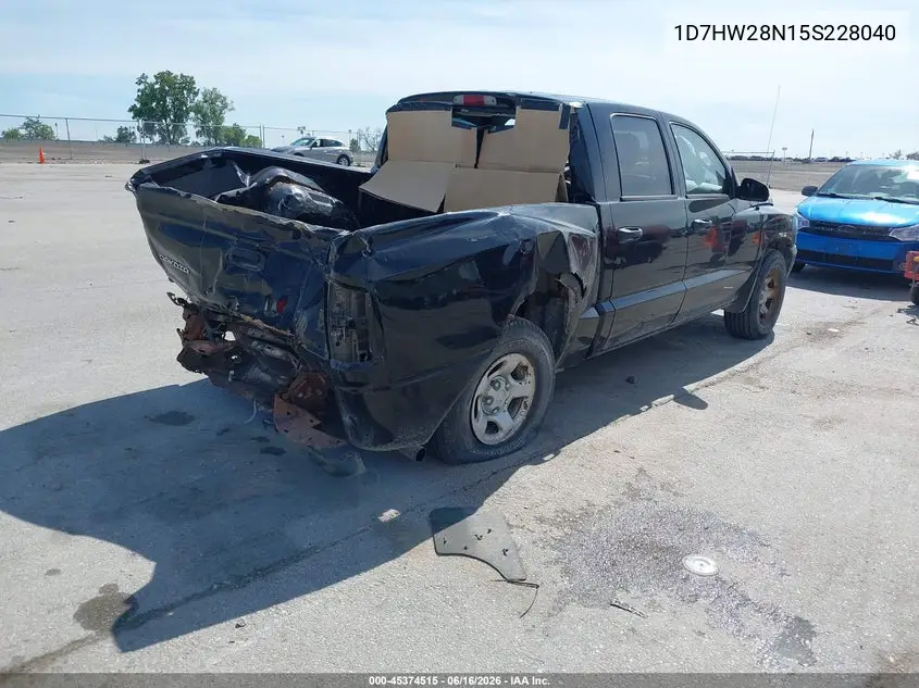 2005 Dodge Dakota St VIN: 1D7HW28N15S228040 Lot: 45374515