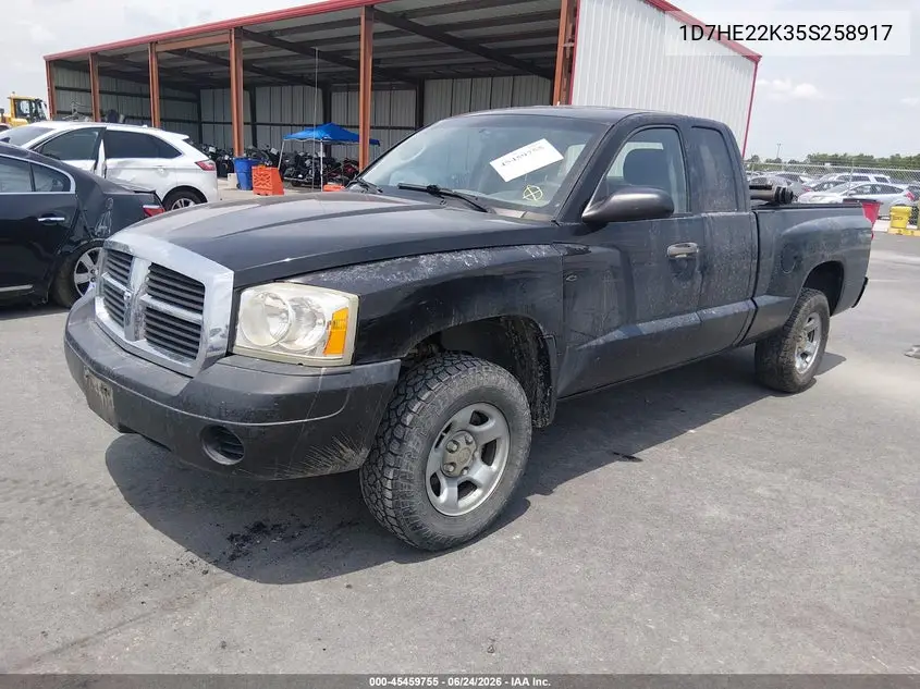 2005 Dodge Dakota St VIN: 1D7HE22K35S258917 Lot: 45459755