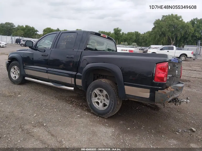 2005 Dodge Dakota Slt VIN: 1D7HE48N05S349608 Lot: 45493532