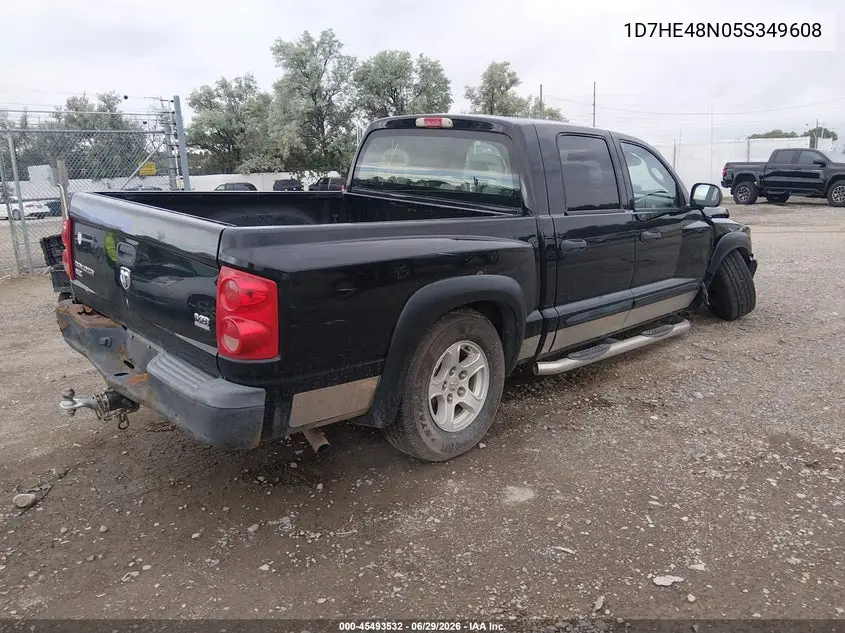 2005 Dodge Dakota Slt VIN: 1D7HE48N05S349608 Lot: 45493532