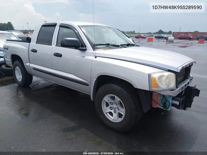 2005 Dodge Dakota Slt VIN: 1D7HW48K95S289590 Lot: 45549238