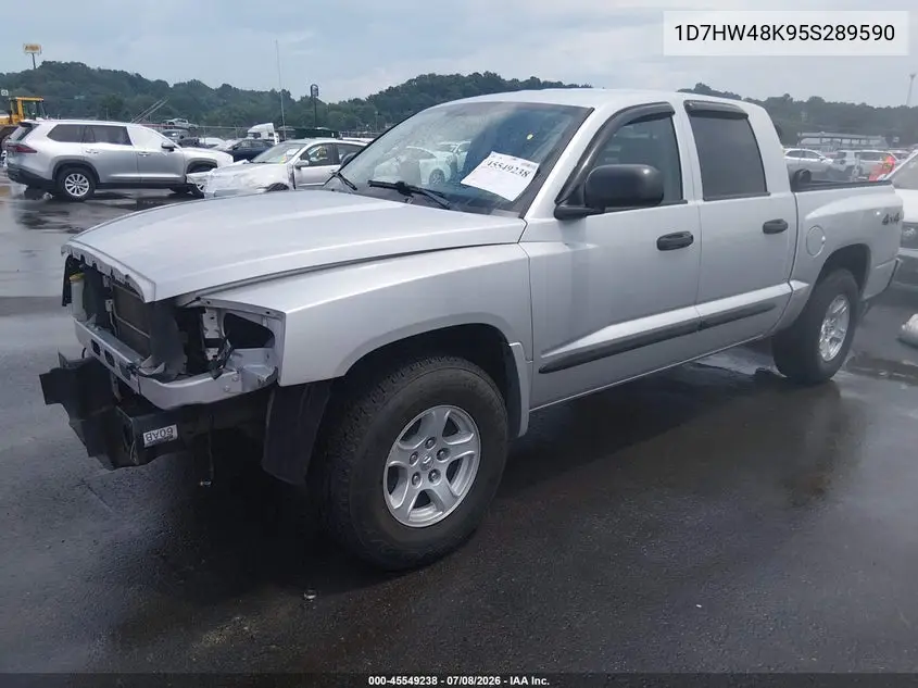 2005 Dodge Dakota Slt VIN: 1D7HW48K95S289590 Lot: 45549238