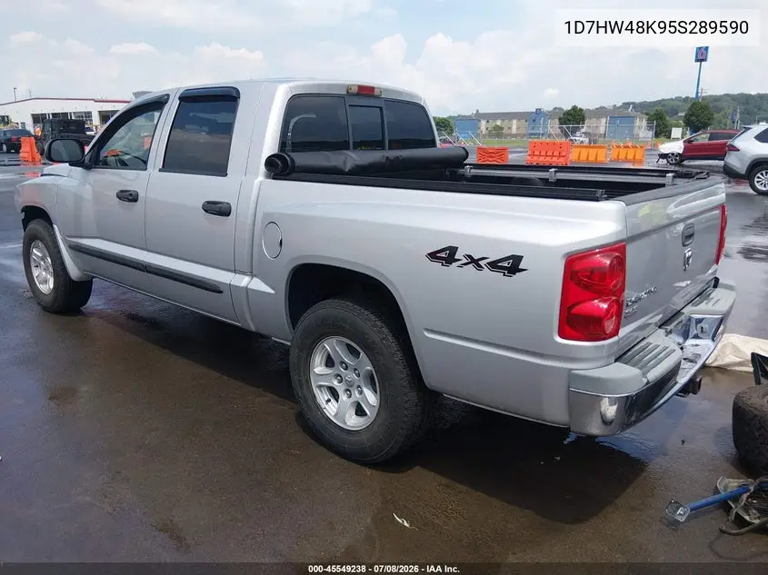 2005 Dodge Dakota Slt VIN: 1D7HW48K95S289590 Lot: 45549238