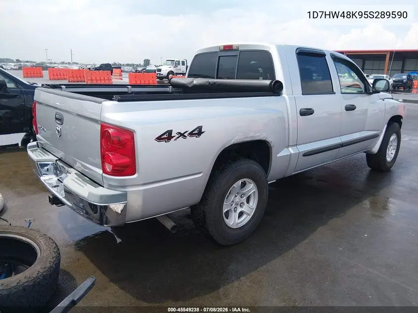 2005 Dodge Dakota Slt VIN: 1D7HW48K95S289590 Lot: 45549238