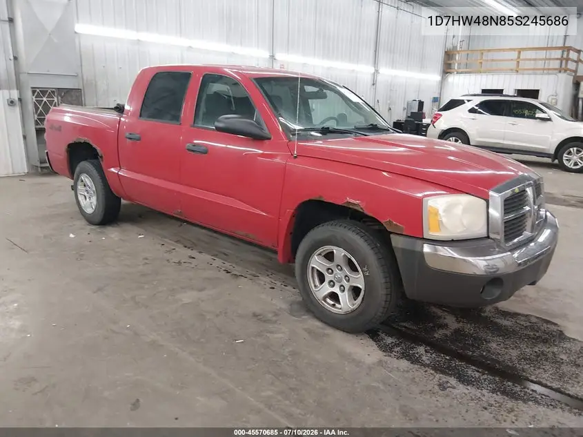 2005 Dodge Dakota Slt VIN: 1D7HW48N85S245686 Lot: 45570685