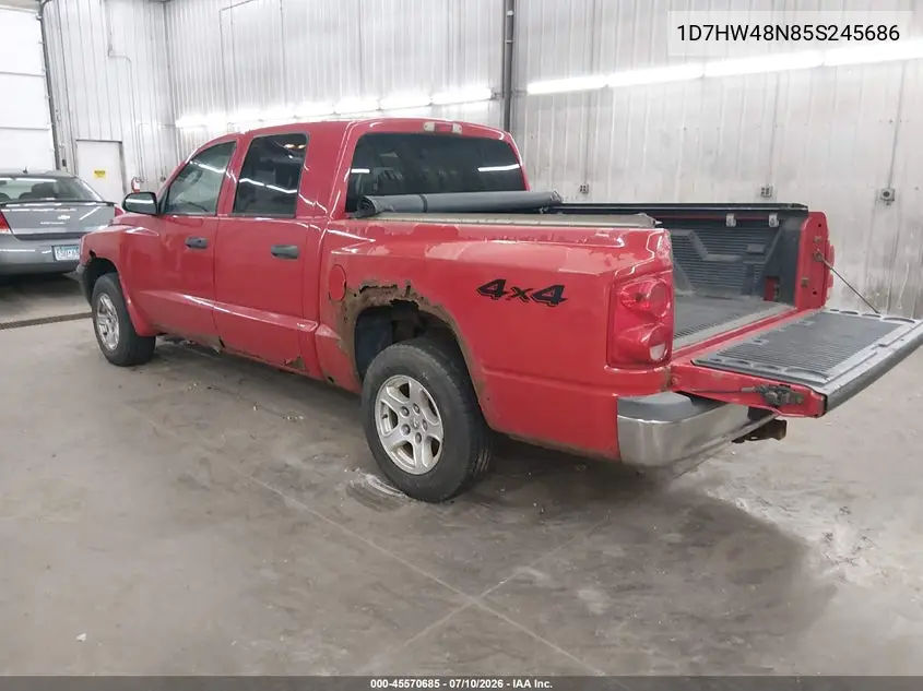 2005 Dodge Dakota Slt VIN: 1D7HW48N85S245686 Lot: 45570685