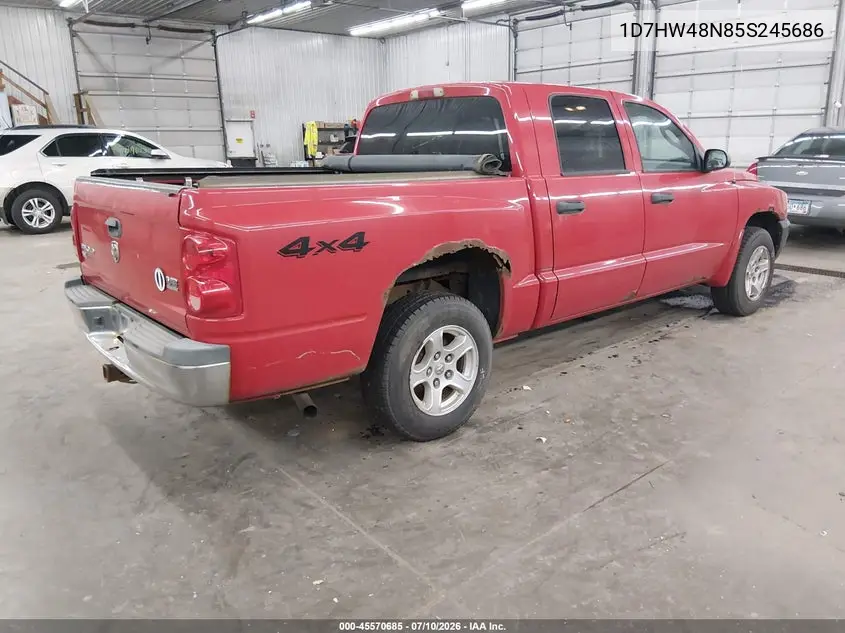 2005 Dodge Dakota Slt VIN: 1D7HW48N85S245686 Lot: 45570685
