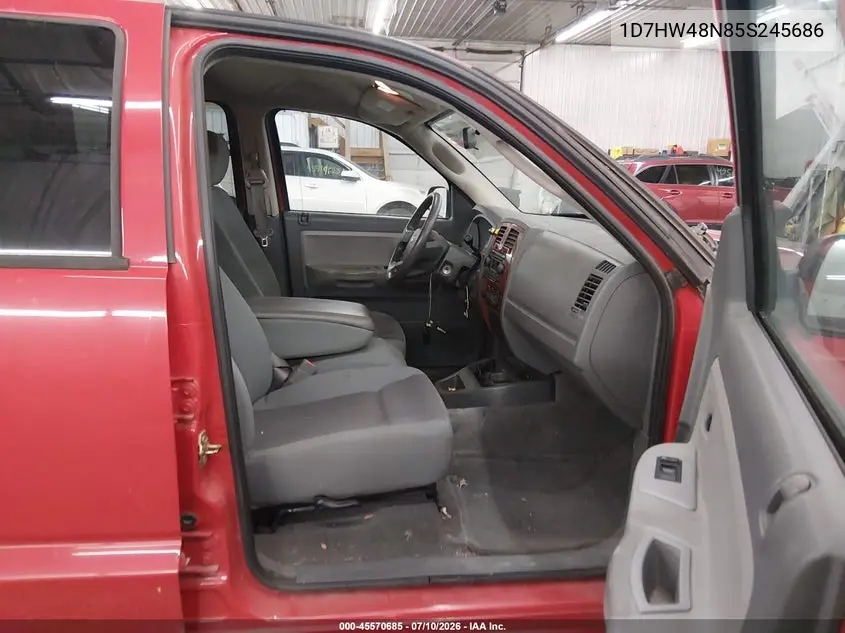 2005 Dodge Dakota Slt VIN: 1D7HW48N85S245686 Lot: 45570685
