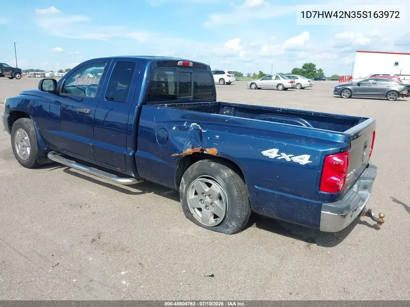 2005 Dodge Dakota Slt VIN: 1D7HW42N35S163972 Lot: 45604762