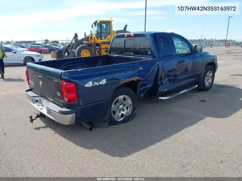 2005 Dodge Dakota Slt VIN: 1D7HW42N35S163972 Lot: 45604762