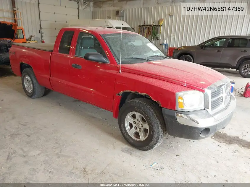 2005 Dodge Dakota Slt VIN: 1D7HW42N65S147359 Lot: 45615414