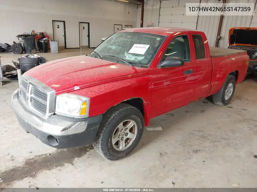 2005 Dodge Dakota Slt VIN: 1D7HW42N65S147359 Lot: 45615414