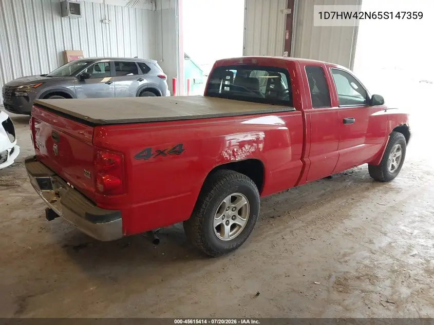 2005 Dodge Dakota Slt VIN: 1D7HW42N65S147359 Lot: 45615414