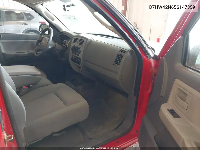 2005 Dodge Dakota Slt VIN: 1D7HW42N65S147359 Lot: 45615414