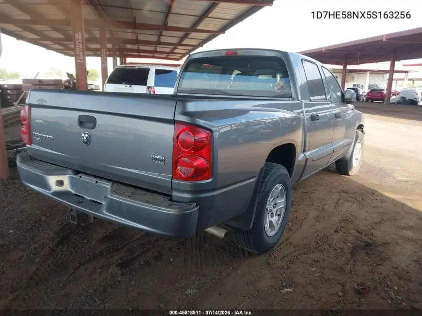 2005 Dodge Dakota Laramie VIN: 1D7HE58NX5S163256 Lot: 45618511