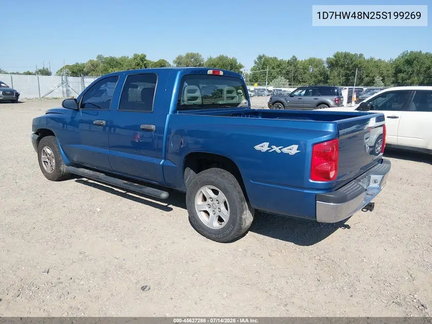 2005 Dodge Dakota Slt VIN: 1D7HW48N25S199269 Lot: 45627286