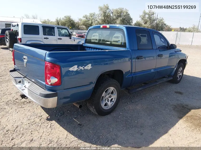 2005 Dodge Dakota Slt VIN: 1D7HW48N25S199269 Lot: 45627286
