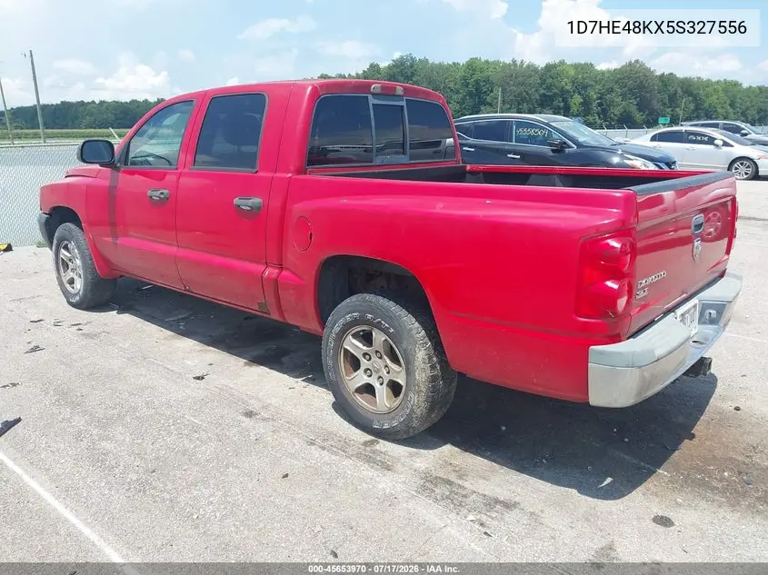 2005 Dodge Dakota Slt VIN: 1D7HE48KX5S327556 Lot: 45653970