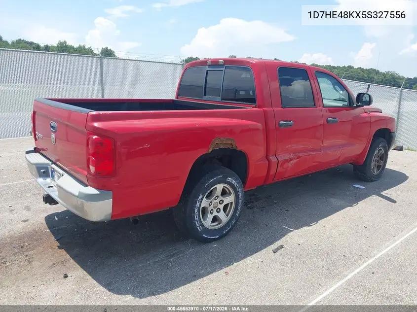 2005 Dodge Dakota Slt VIN: 1D7HE48KX5S327556 Lot: 45653970