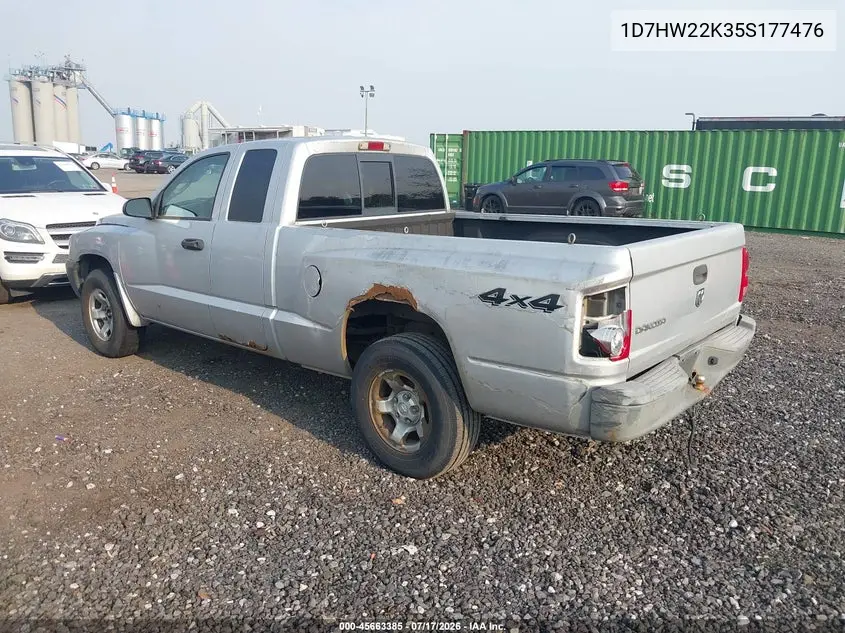 2005 Dodge Dakota St VIN: 1D7HW22K35S177476 Lot: 45663385