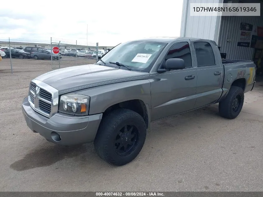 2006 Dodge Dakota Slt VIN: 1D7HW48N16S619346 Lot: 40074632