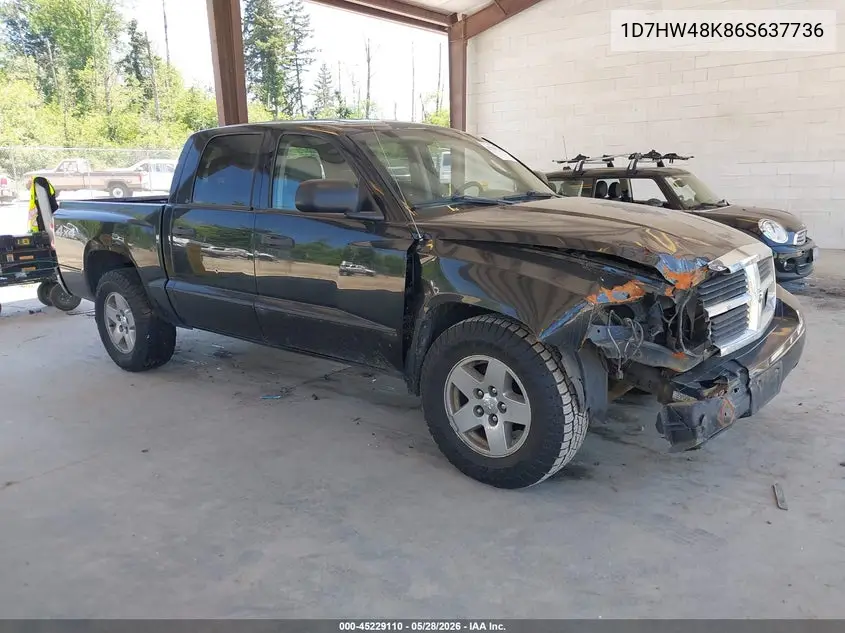 2006 Dodge Dakota Slt VIN: 1D7HW48K86S637736 Lot: 45229110