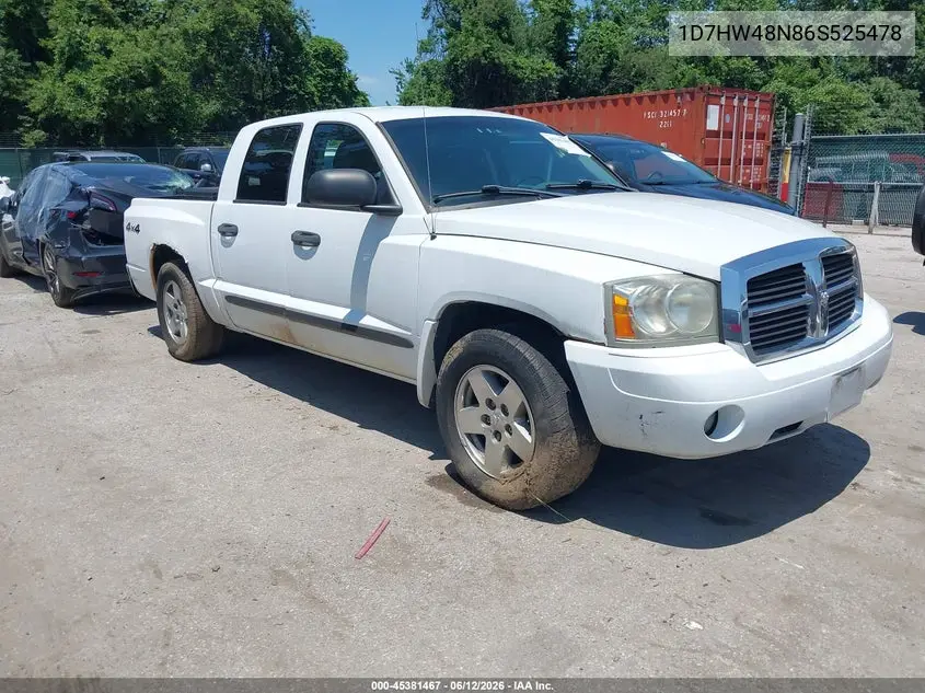 2006 Dodge Dakota Slt VIN: 1D7HW48N86S525478 Lot: 45381467