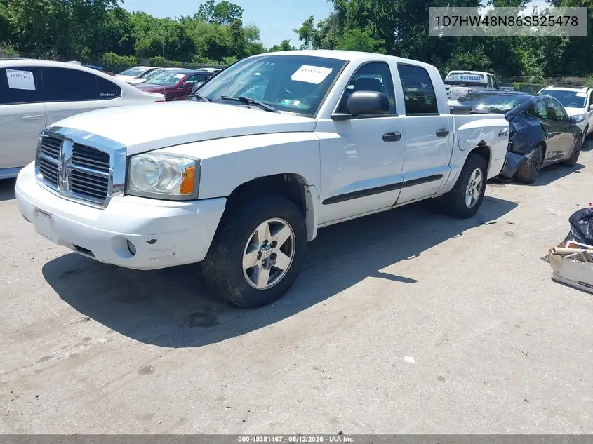 2006 Dodge Dakota Slt VIN: 1D7HW48N86S525478 Lot: 45381467