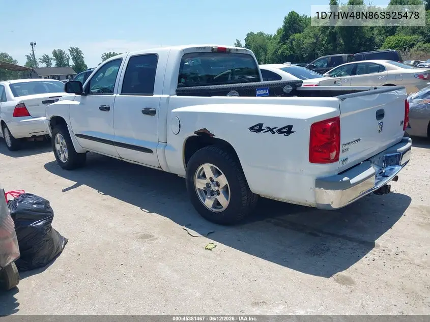 2006 Dodge Dakota Slt VIN: 1D7HW48N86S525478 Lot: 45381467