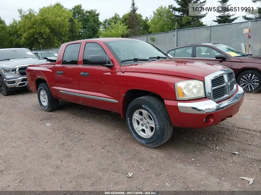 2006 Dodge Dakota Laramie VIN: 1D7HW58J86S519991 Lot: 45394066