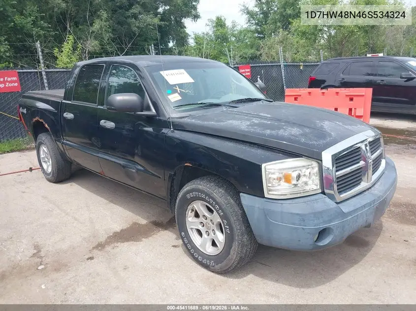 2006 Dodge Dakota Slt VIN: 1D7HW48N46S534324 Lot: 45411689