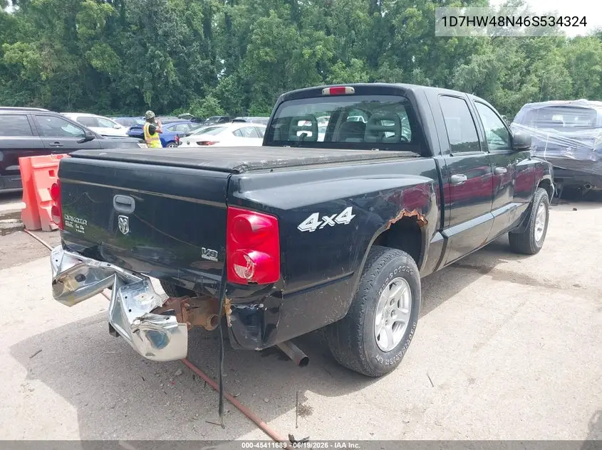 2006 Dodge Dakota Slt VIN: 1D7HW48N46S534324 Lot: 45411689