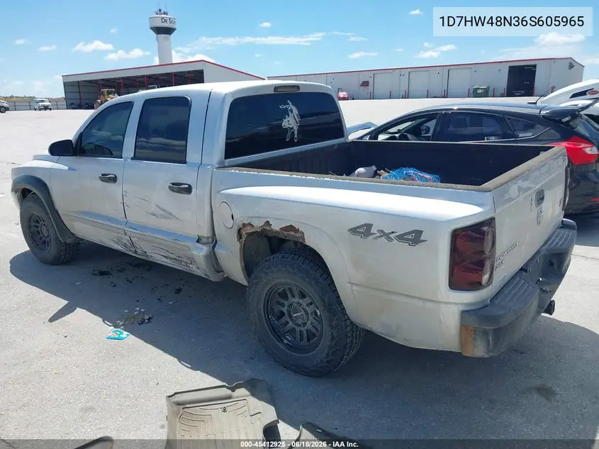 2006 Dodge Dakota Slt VIN: 1D7HW48N36S605965 Lot: 45412925