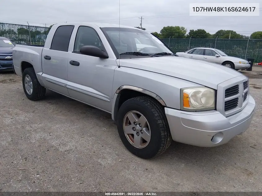 2006 Dodge Dakota Slt VIN: 1D7HW48K16S624617 Lot: 45442591