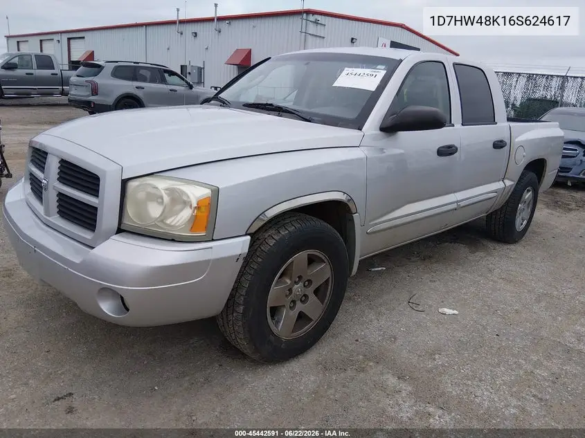 2006 Dodge Dakota Slt VIN: 1D7HW48K16S624617 Lot: 45442591