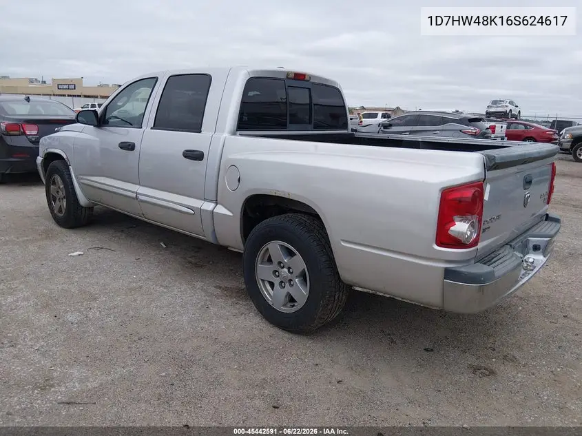 2006 Dodge Dakota Slt VIN: 1D7HW48K16S624617 Lot: 45442591
