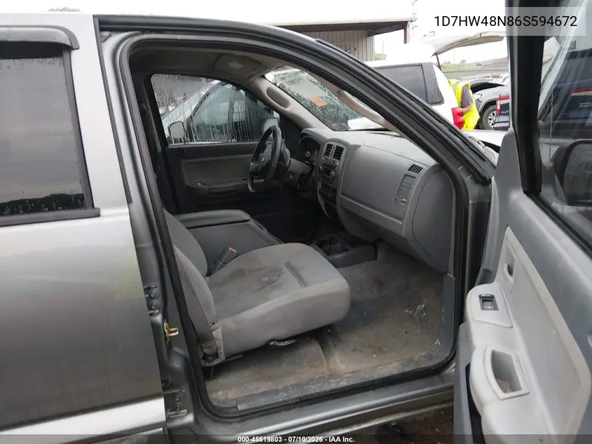 2006 Dodge Dakota Slt VIN: 1D7HW48N86S594672 Lot: 45519803