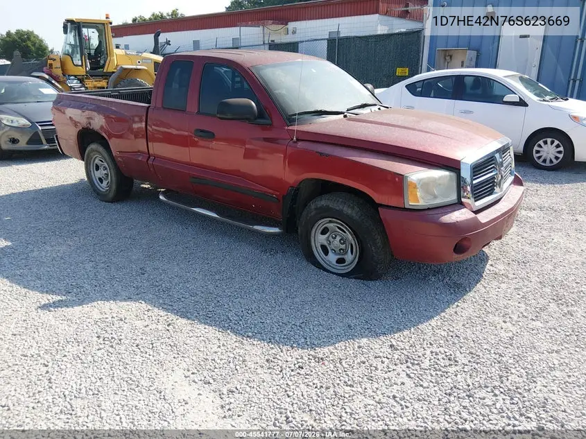 2006 Dodge Dakota Slt VIN: 1D7HE42N76S623669 Lot: 45541777