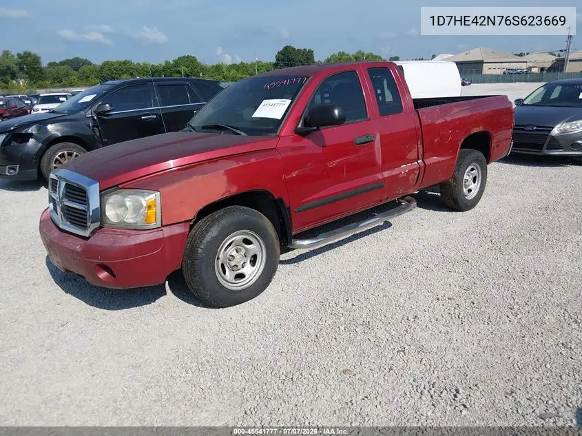 2006 Dodge Dakota Slt VIN: 1D7HE42N76S623669 Lot: 45541777