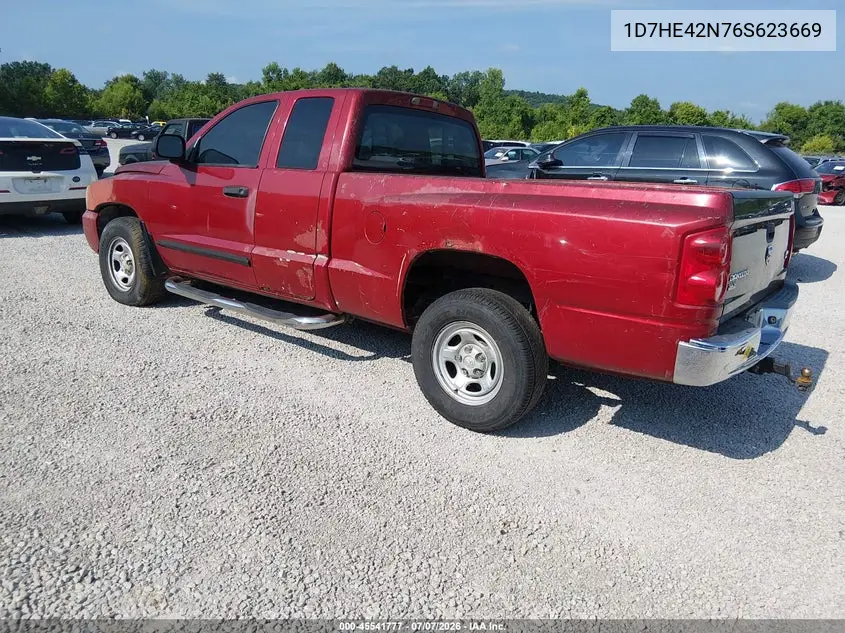 2006 Dodge Dakota Slt VIN: 1D7HE42N76S623669 Lot: 45541777