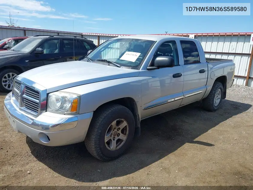 2006 Dodge Dakota Laramie VIN: 1D7HW58N36S589580 Lot: 45623126
