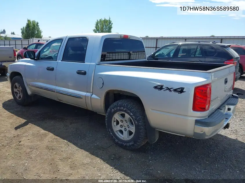 2006 Dodge Dakota Laramie VIN: 1D7HW58N36S589580 Lot: 45623126
