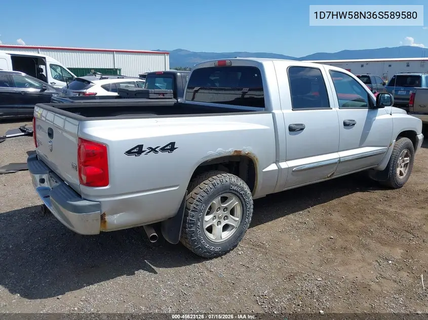 2006 Dodge Dakota Laramie VIN: 1D7HW58N36S589580 Lot: 45623126