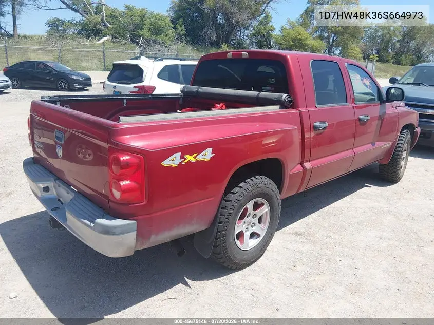 2006 Dodge Dakota Slt VIN: 1D7HW48K36S664973 Lot: 45675146