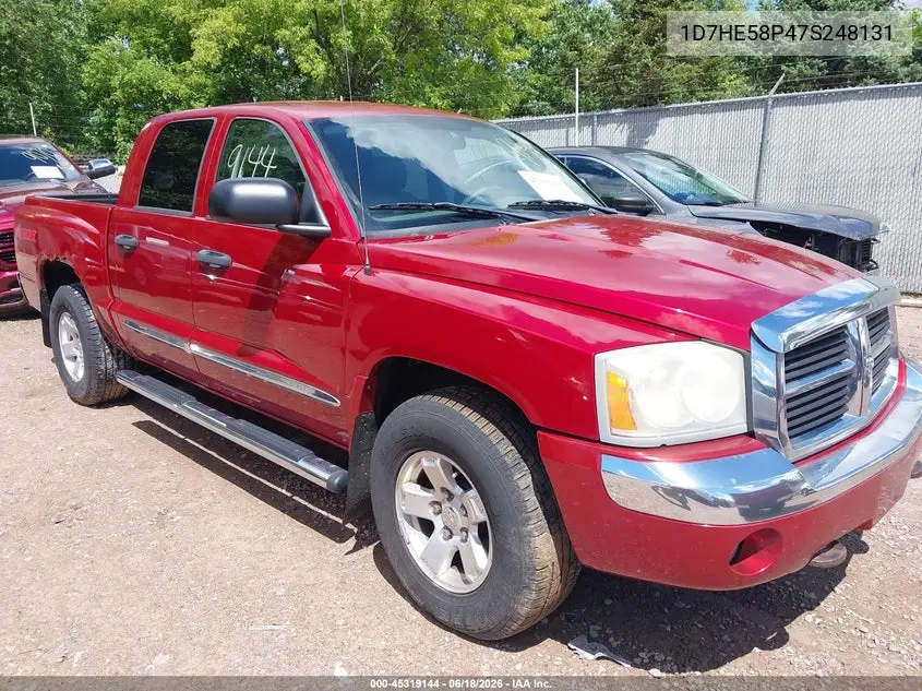 2007 Dodge Dakota Laramie VIN: 1D7HE58P47S248131 Lot: 45319144