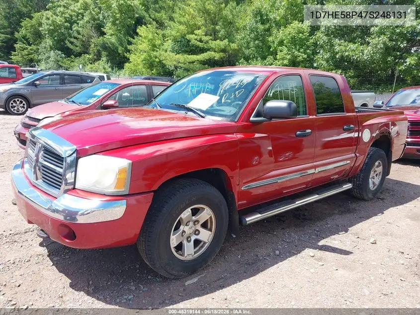 2007 Dodge Dakota Laramie VIN: 1D7HE58P47S248131 Lot: 45319144