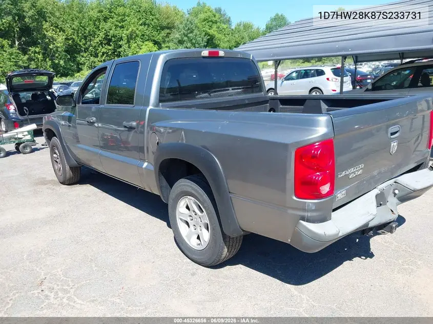 2007 Dodge Dakota St VIN: 1D7HW28K87S233731 Lot: 45326656