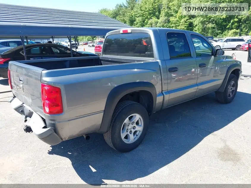 2007 Dodge Dakota St VIN: 1D7HW28K87S233731 Lot: 45326656