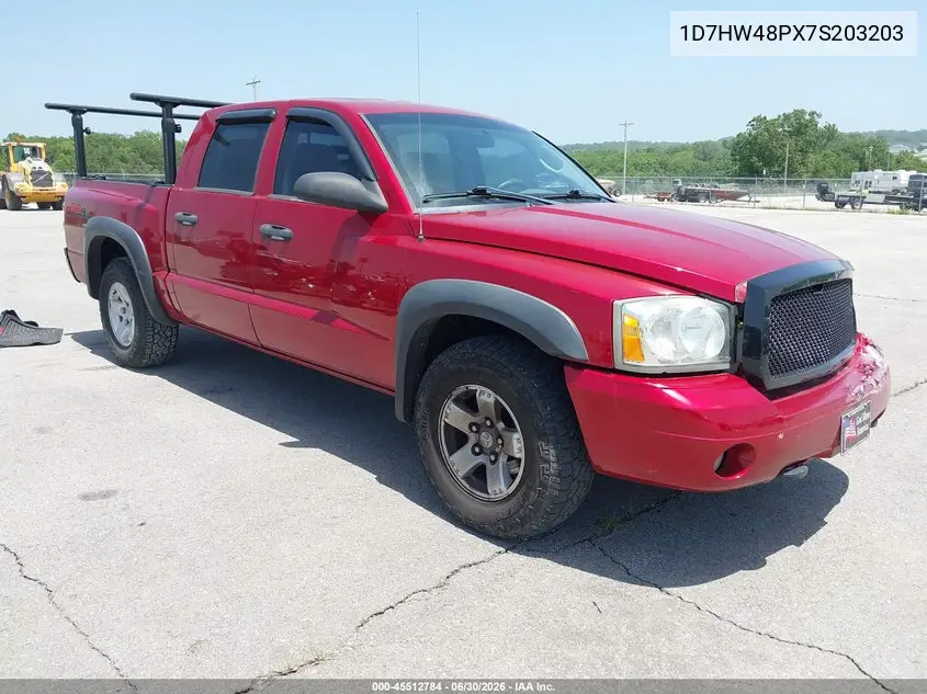 2007 Dodge Dakota Slt VIN: 1D7HW48PX7S203203 Lot: 45512784